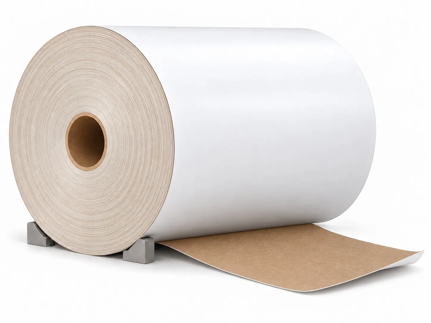 Bobine de carton GC4, recto blanc et verso kraft