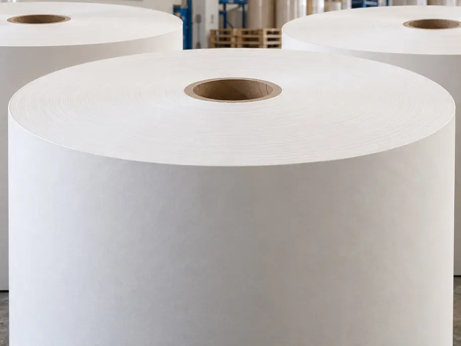 Bobines de papier kraft blanchi